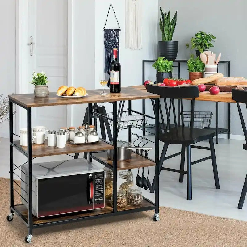 Étagère de rangement de cuisine industrielle roulante pour boulangers