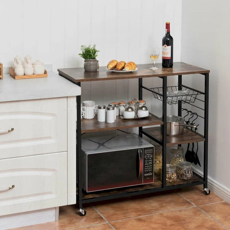 Étagère de rangement de cuisine industrielle roulante pour boulangers