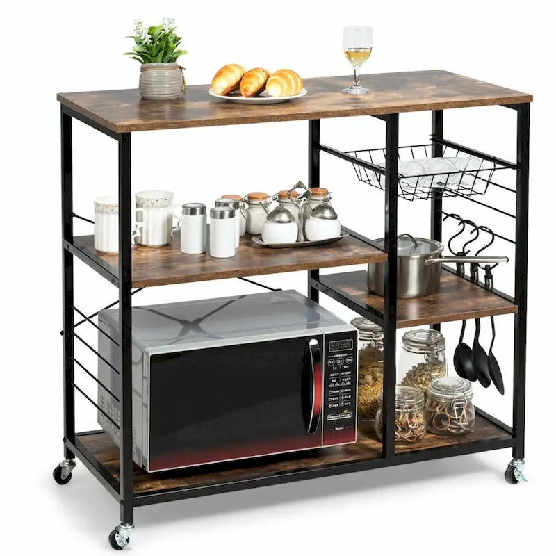 Étagère de rangement de cuisine industrielle roulante pour boulangers