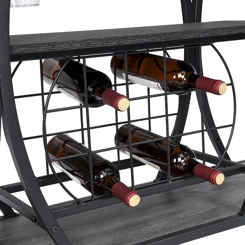 Desserte de bar industrielle pour cuisine ou maison avec roues