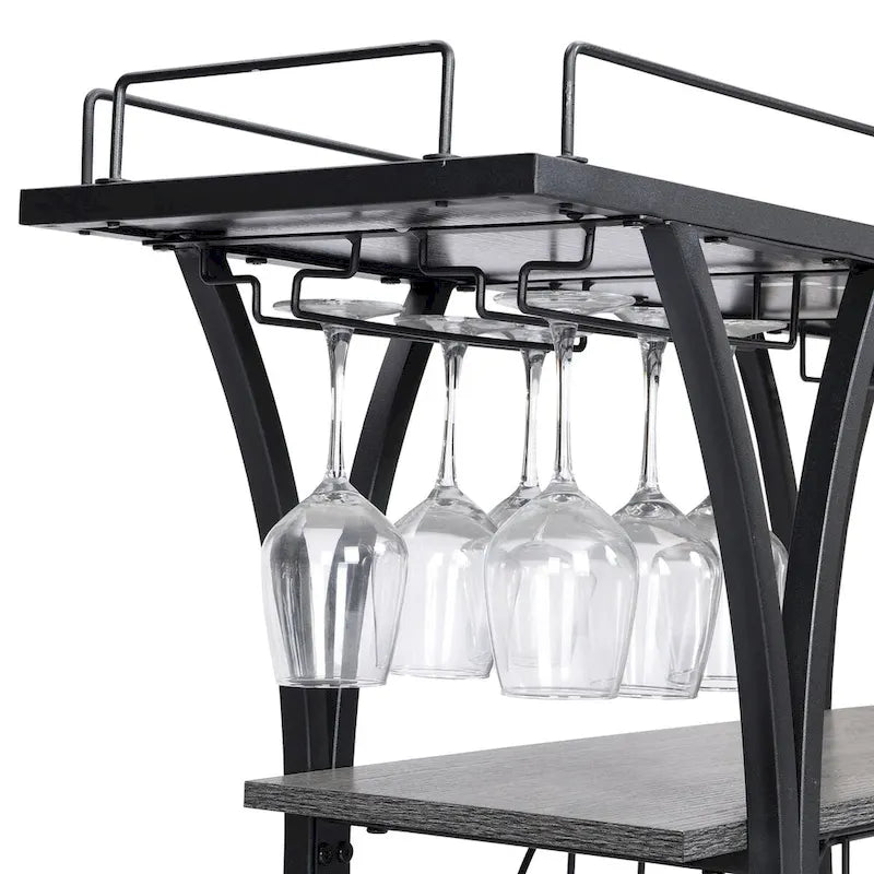 Desserte de bar industrielle pour cuisine ou maison avec roues