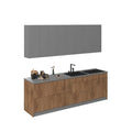 Collection Kitchen Fusion Base Teck Naturel & Noir Largeur 8.5Ft - 103x24