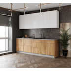 Collection Kitchen Fusion Base Teck Naturel & Noir Largeur 8.5Ft - 103x24