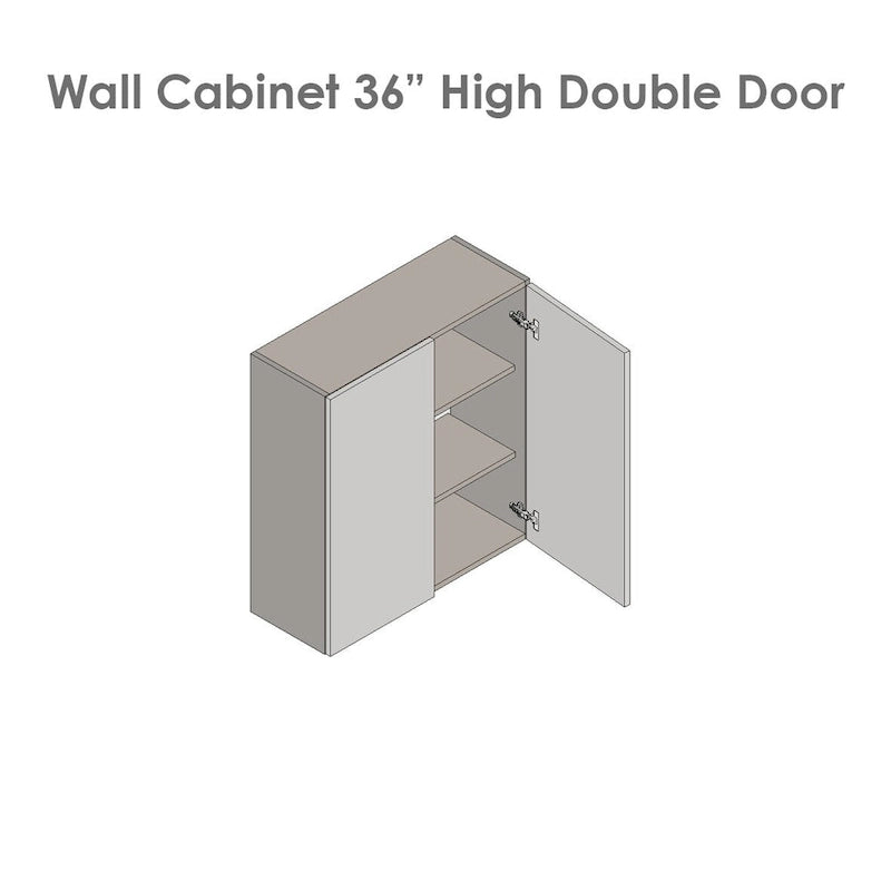 Meuble haut de 33 x 36 po - Double porte - Gris - 33 x 36 x 12 po