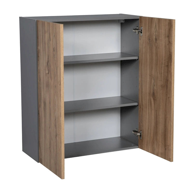 Meuble haut de 33 x 36 po - Double porte - Gris - 33 x 36 x 12 po