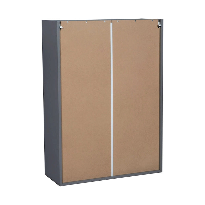 Meuble Haut 27 x 42 - Double Porte - Gris - 27 x 42 x 12