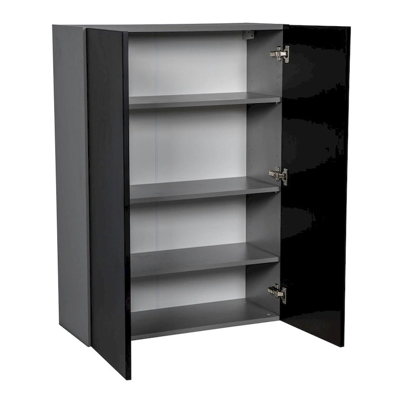 Meuble Haut 27 x 42 - Double Porte - Gris - 27 x 42 x 12
