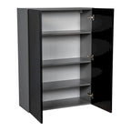 Meuble Haut 27 x 42 - Double Porte - Gris - 27 x 42 x 12