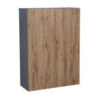 Meuble Haut 27 x 42 - Double Porte - Gris - 27 x 42 x 12