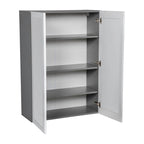 Meuble Haut 27 x 42 - Double Porte - Gris - 27 x 42 x 12