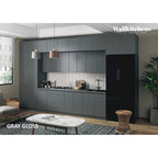 Cuisine Collection Serene Gris et Blanc Brillant Taille de Base 4,57m de Large - 180x107