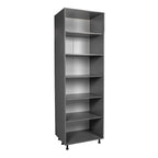 Meuble de rangement 30 x 84 avec quatre portes – Gris – 30 x 84 x 23 3/8