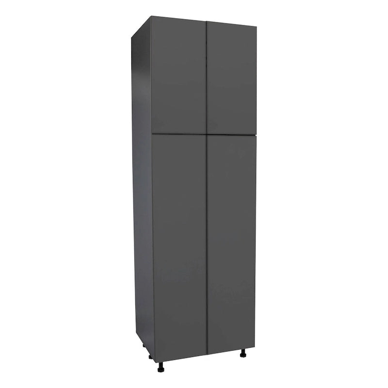 Meuble de rangement 30 x 84 avec quatre portes – Gris – 30 x 84 x 23 3/8