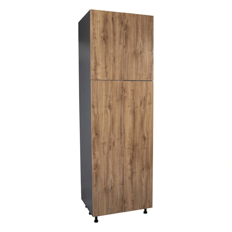 Meuble de rangement 30 x 84 avec quatre portes – Gris – 30 x 84 x 23 3/8