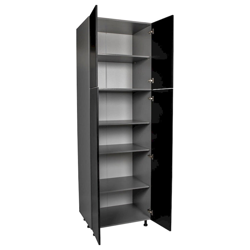 Meuble de rangement 30 x 84 avec quatre portes – Gris – 30 x 84 x 23 3/8