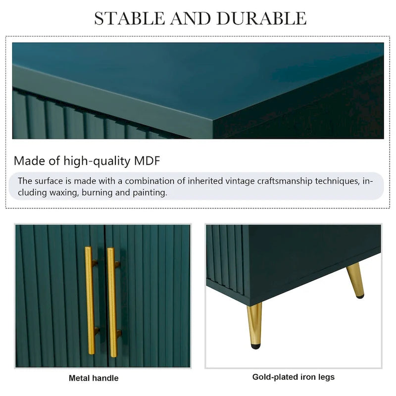 Meuble TV en bois avec armoire de rangement et étagères réglables