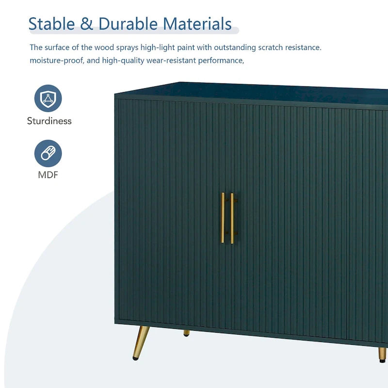 Meuble TV en bois avec armoire de rangement et étagères réglables