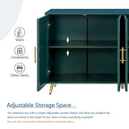 Meuble TV en bois avec armoire de rangement et étagères réglables