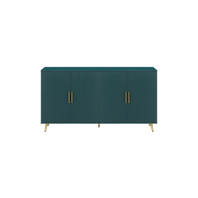 Meuble TV en bois avec armoire de rangement et étagères réglables