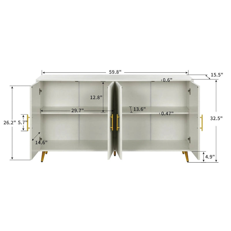 Meuble TV en bois avec armoire de rangement et étagères réglables