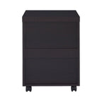 Classeur mobile 3 tiroirs de 66 cm, roulettes lisses, cappuccino foncé