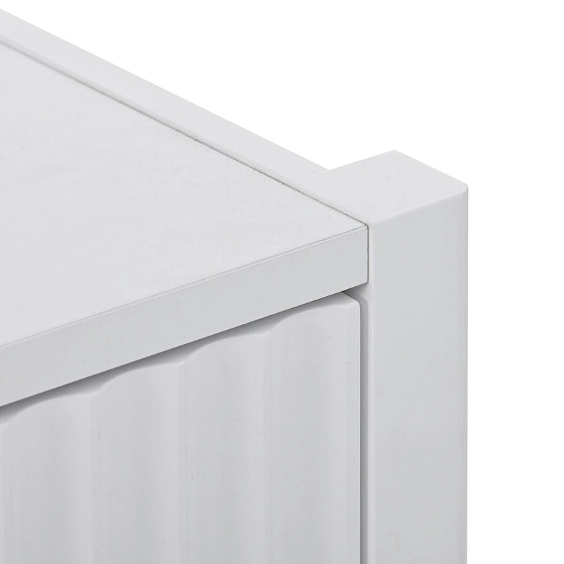 Meuble de Rangement Buffet en Bois avec Poignées en Métal