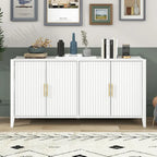 Meuble de Rangement Buffet en Bois avec Poignées en Métal