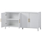 Meuble de Rangement Buffet en Bois avec Poignées en Métal