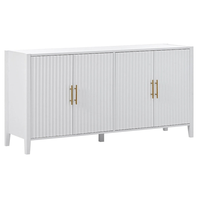 Meuble de Rangement Buffet en Bois avec Poignées en Métal