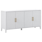Meuble de Rangement Buffet en Bois avec Poignées en Métal