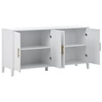 Meuble de Rangement Buffet en Bois avec Poignées en Métal