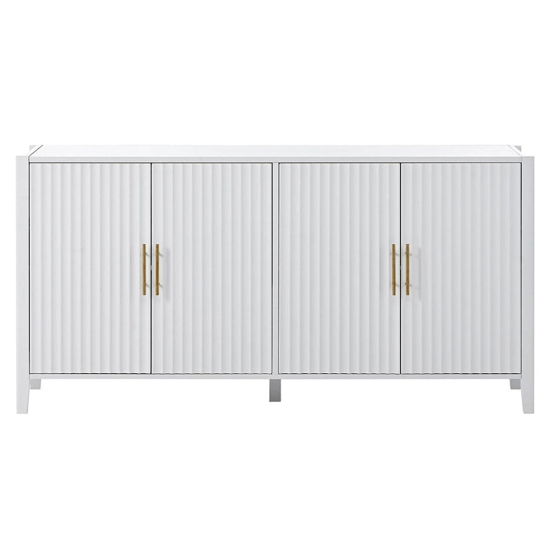 Meuble de Rangement Buffet en Bois avec Poignées en Métal