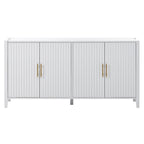 Meuble de Rangement Buffet en Bois avec Poignées en Métal