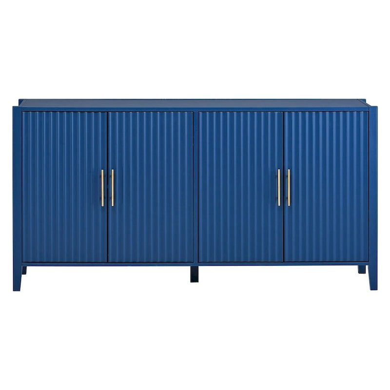Meuble de Rangement Buffet en Bois avec Poignées en Métal