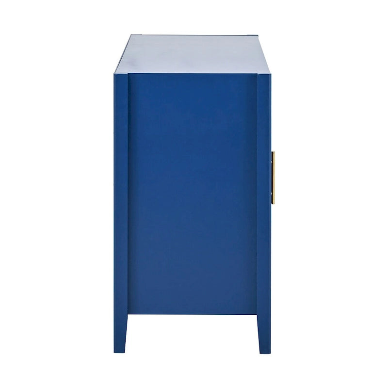 Meuble de Rangement Buffet en Bois avec Poignées en Métal