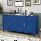 Meuble de Rangement Buffet en Bois avec Poignées en Métal