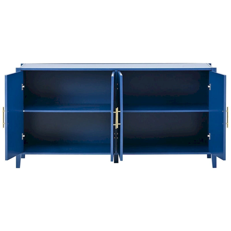 Meuble de Rangement Buffet en Bois avec Poignées en Métal