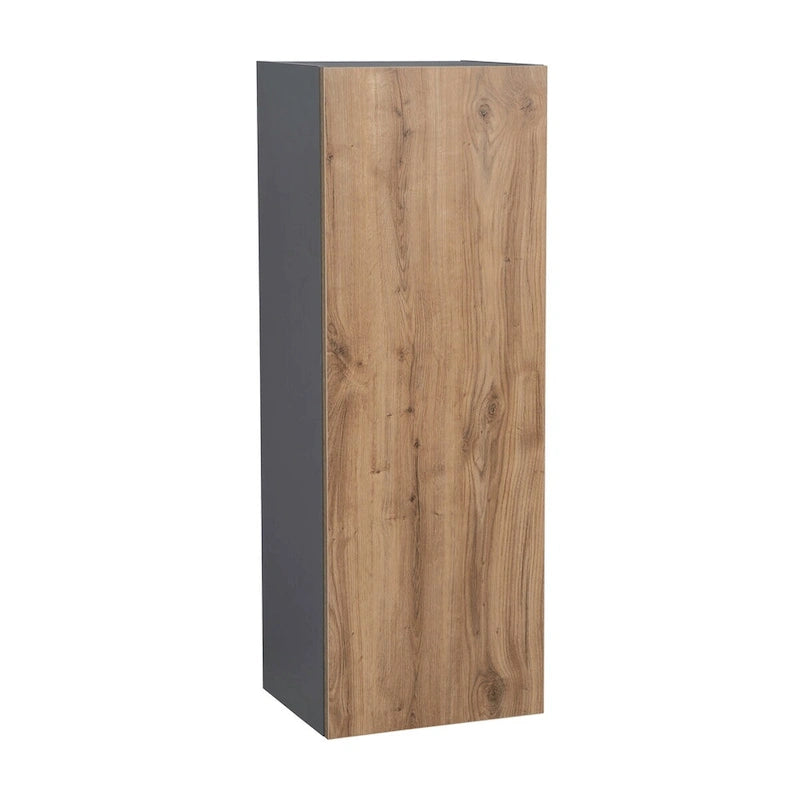 Meuble haut mural 12 x 42 – Porte simple – Gris – 12 x 42 x 12
