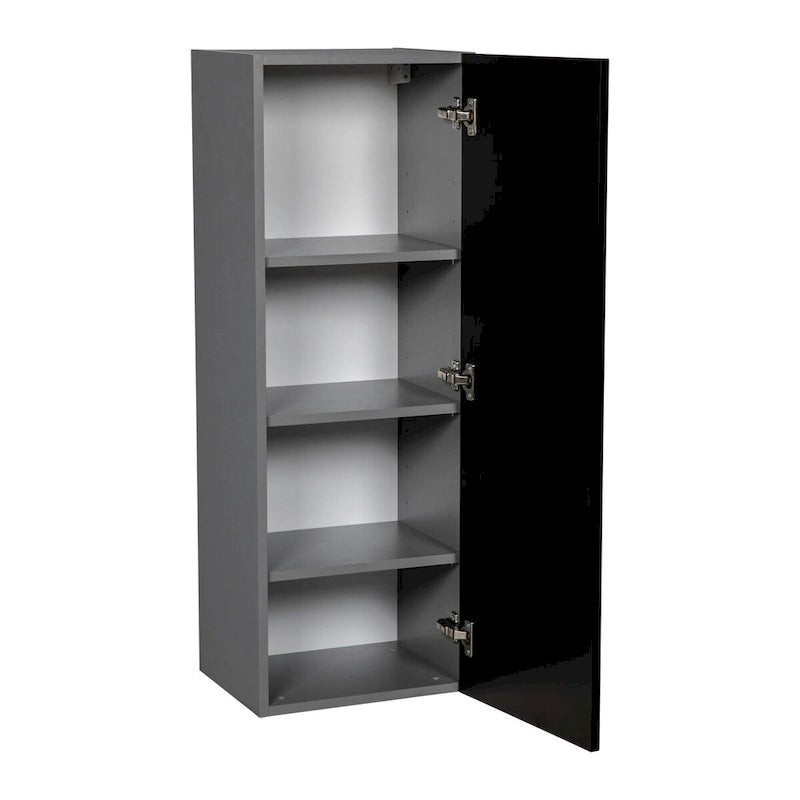 Meuble haut mural 12 x 42 – Porte simple – Gris – 12 x 42 x 12