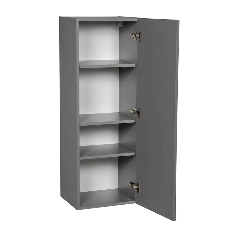 Meuble haut mural 12 x 42 – Porte simple – Gris – 12 x 42 x 12