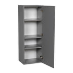 Meuble haut mural 12 x 42 – Porte simple – Gris – 12 x 42 x 12