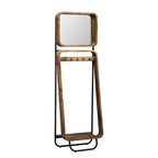 Porte-manteau industriel Arya en bois/métal
