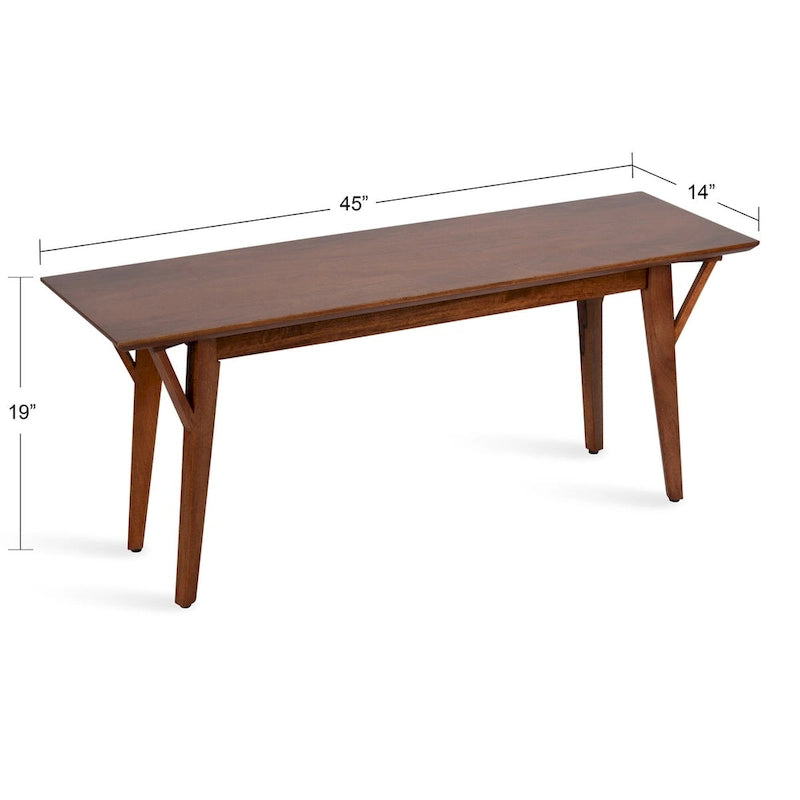 Banc en bois Kate and Laurel McCutcheon