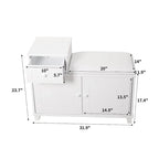 Banc Coffre à Chaussures Ottoman en Bois Blanc avec Tiroir - 80*35*60 cm