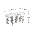 Banquette ronde en fer forgé avec coussin en velours et sac de rangement souple pour chaussures