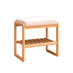 Banc à Chaussures en Bois, Organisateur Étagère avec Coussin en Éponge à Haute Élasticité