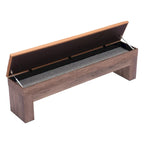 Lot de 2 bancs de rangement Lac Vieux marron - S.O.