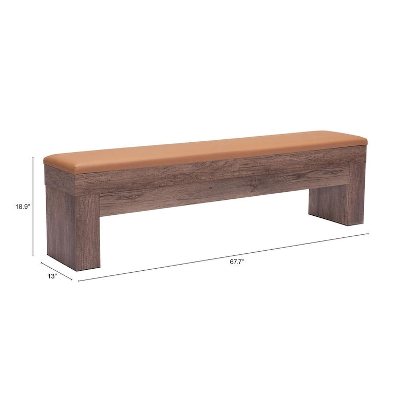 Lot de 2 bancs de rangement Lac Vieux marron - S.O.