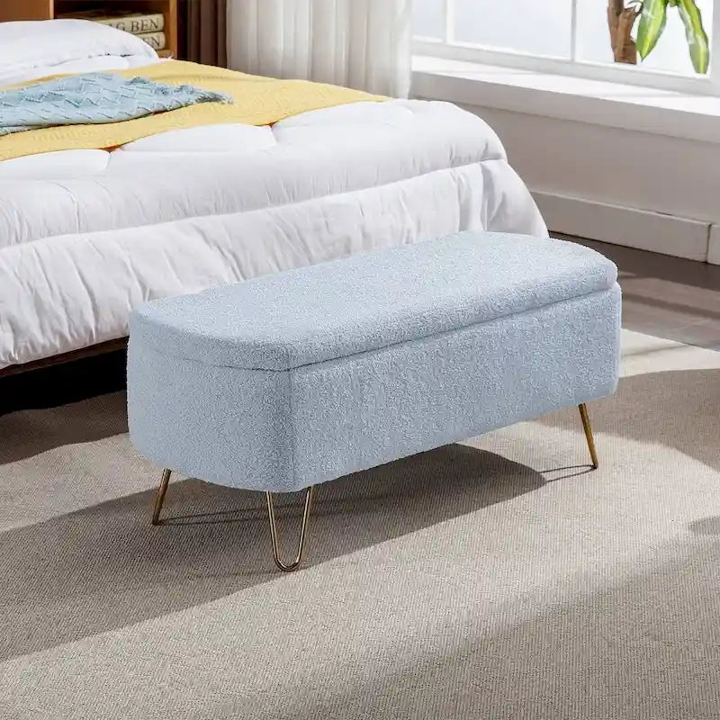 Banc ottoman de rangement de 51 pouces