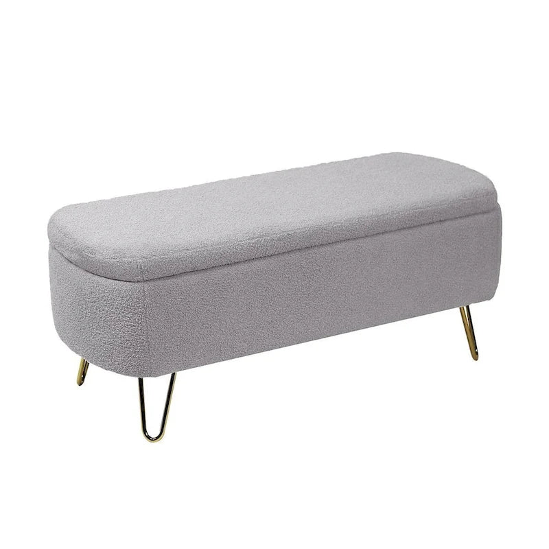 Banc ottoman de rangement de 51 pouces